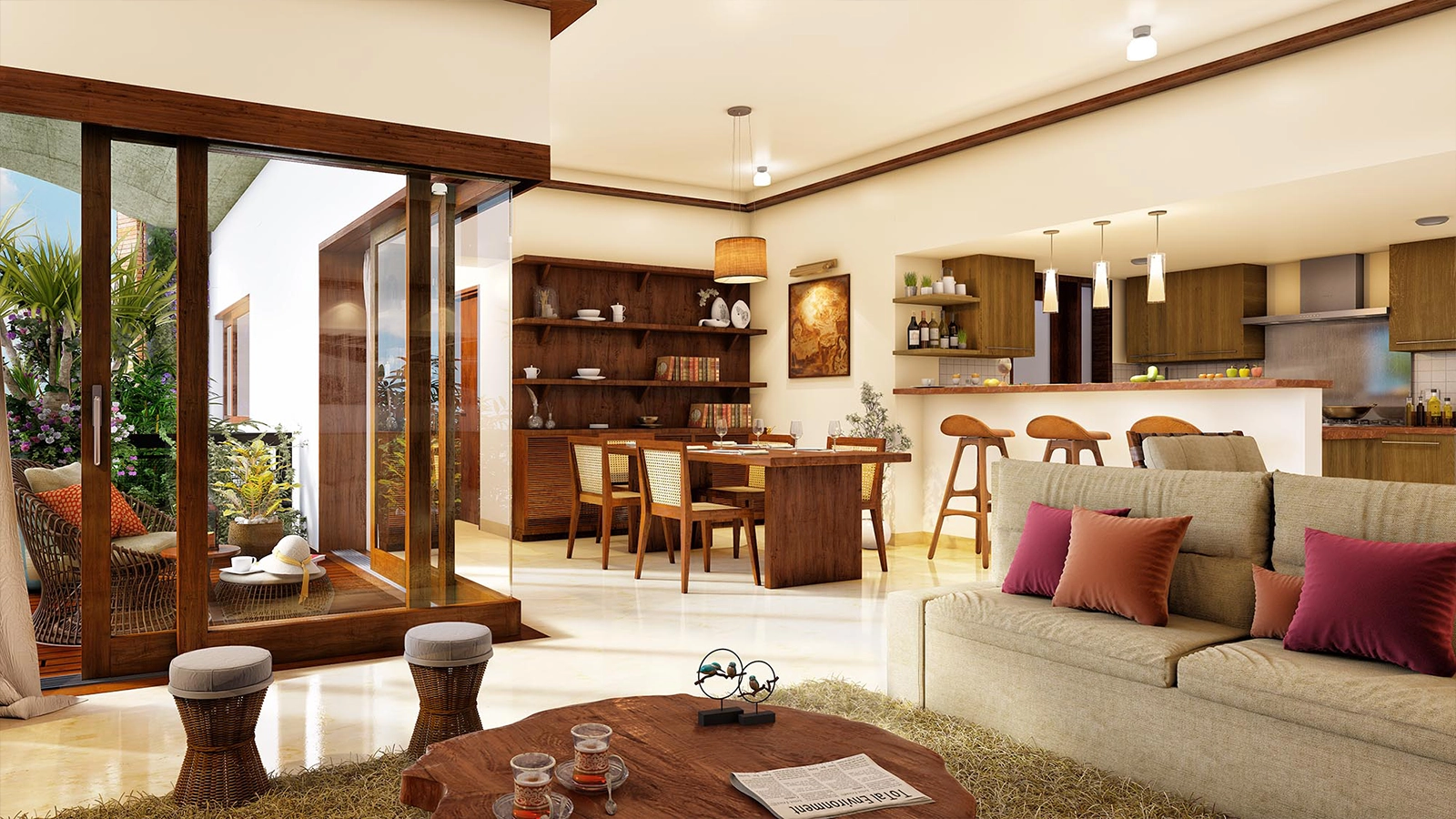 Total Environment Pursuit of a Radical Rhapsody Apartments living area